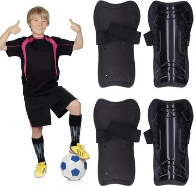 Image de Protège-tibias de football, 2 paires, pour garçons, élastiques, légers et résistants
