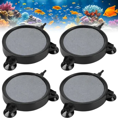 Produktbild von Aquarium Luftstein 100 mm, Set von 4, Hohe gelöste Sauerstoffdiffusor, 12 Saugnäpfe, für Teiche und Aquarien
