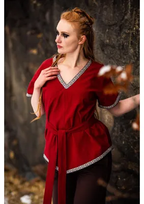 Produktbild von Wikinger Tunika Damen Rot "Matilda" S