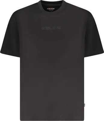 Produktbild von Kurzarm Oversize Herren T-Shirt Schwarz - Baumwolle & Stickerei
