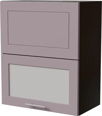 Produktbild von Küchenklapphängeschrank BARI 60cm Hochfaltklappe Glas Farbe wählbar BA-W8BS/60-AV RAL 4009 pastellviolett matt schwarz
