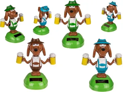 Produktbild von Solar Bayerischer Hund Wackelfigur Fest Bier Wackelhund Bierzelt Bierhund