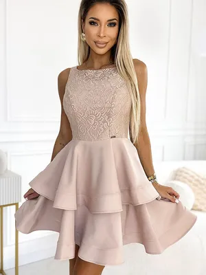 Produktbild von Abendkleid Modell Astra von Numoco in Beige. M