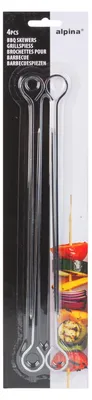 Produktbild von Grillspieße - Metall - 24 cm - 4 Stück / Packung 1 Stück [56289B]