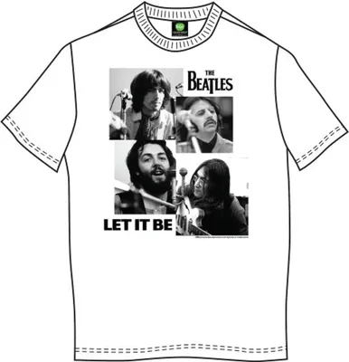 Produktbild von Die Beatles - let it Be men es Medium T-Shirt - weiß