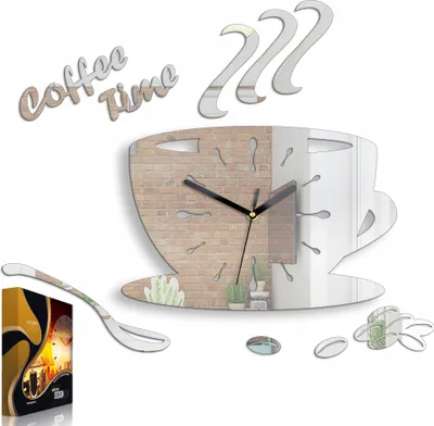 Produktbild von ModernClock, Uhrentasse, große wanduhr, wanduhr, mirror, 64cm x 43cm, Küchenuhr