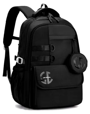 Produktbild von Wasserdichter Schulrucksack für Jugendliche, Praktisches Design für Schule und Reisen, Schultasche für die 5. Klasse in Schwarz