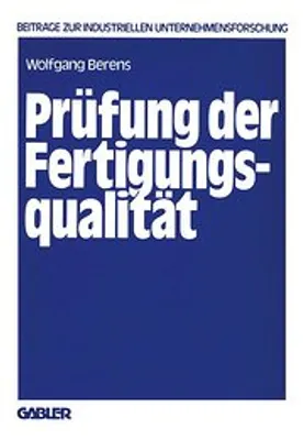 Produktbild von Prüfung der Fertigungsqualität