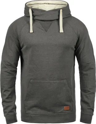 Produktbild von Blend BHSales Herren Kapuzenpullover Hoodie Pullover mit Kapuze Kordelzug Kängurutasche Rippbündchen Label-Details Baumwollmischung Regular fit