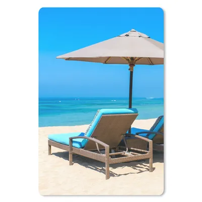 Produktbild von MuchoWow® Mauspad Mousepad Strandkorb - Sonnenschirm - Sommer - Meer 18x27 cm - Mousepads - Maus Mat - Pad - Mausunterlage