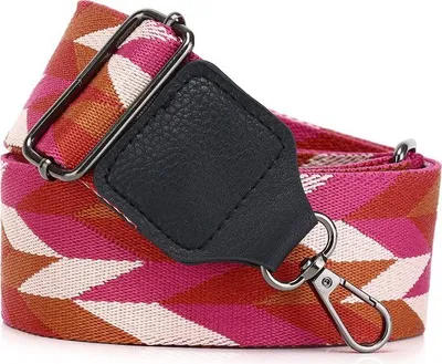 Image de Eleganci Bag Strap réglable en toile rouge - 140 cm de long, 5,5 cm de large, idéal pour les sacs à main et les sacs à bandoulière