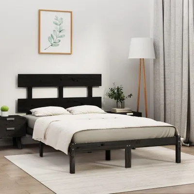 Produktbild von Massivholzbett Schwarz 200x200 cm , Klassische Betten Design 2024