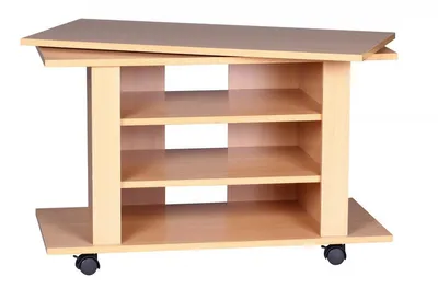 Produktbild von TV HiFi Bank OREGON Buche Fernsehtisch drehbar & rollbar 75 x 38 x 51 cm