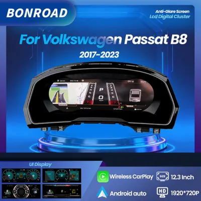 Produktbild von Digitales Armaturenbrett für Passat B8 CC - 12,3 Zoll LCD-Display - Auflösung 1920x720 - Linux-System