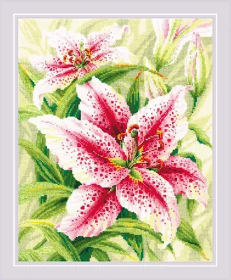 Produktbild von Riolis Kreuzstich-Set "Lilien", 40x50 cm
