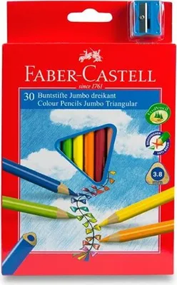 Obrázek produktu pro FABER-CASTELL Jumbo trojhranné barevné tužky, balení 30 ks