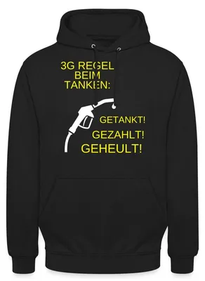Produktbild von Spreadshirt Tankpreise | 3G | Getankt Gezahlt Geheult Uni Hoodie, XXL, Schwarz