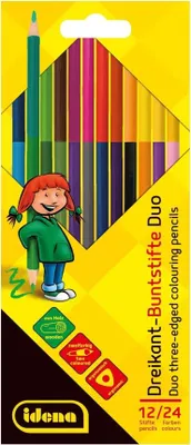 Produktbild von Idena Dreikant Buntstifte DUO 12 Stück