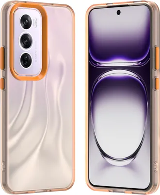 Produktbild von Handyhülle für Oppo Reno12 Schlank Durchscheinend Matt Stoßfest Schutzhülle Orange