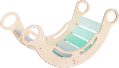 Produktbild von Elis design Montessori Regenbogenschaukel 5in1 für Jungen - türkis