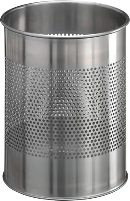 Produktbild von DURABLE Papierkorb Edelstahl 15L rund, 338123 silber