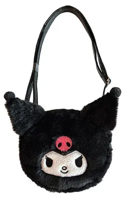 Produktbild von Kuromi - Plüschtasche - schwarz/weiß