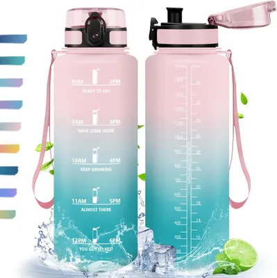 Obrázok produktu pre Fľaša na pitie, bez BPA, objem 1,5 l, športová fľaša vhodná na fitness, jogu a do školy