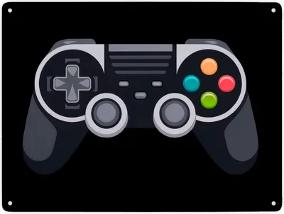 Produktbild von Videospiel-Controller Metallschild XXL in 28x38 cm - Gamer Deko