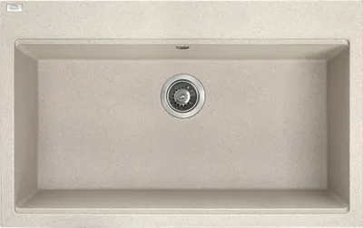 Produktbild von BADLAND Granitspüle Einzelbecken TAU 50x80 Beige | Siphon im SET!