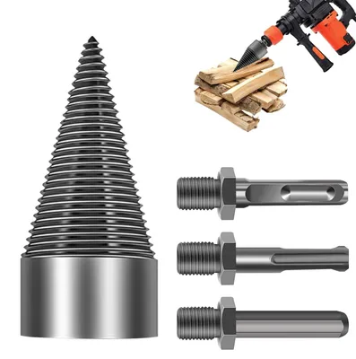 Produktbild von Holzspaltkonus mit 3 Bohrgriffen, 42 mm