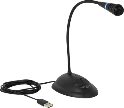 Image de DELOCK USB-Mikrofon mit Standfuß & Mute/On&Off-Taste 1.7m