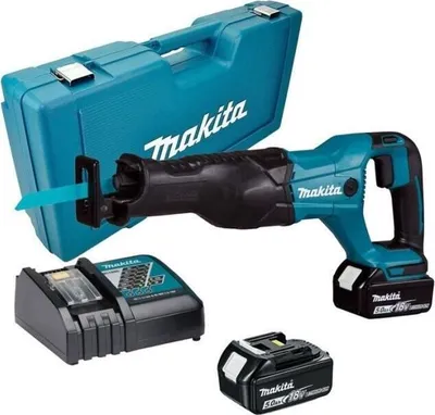 Produktbild von MAKITA 18 V Li-Ion 5 Ah Säbelsäge - 2 Akkus, Ladegerät im Set - DJR186RTE
