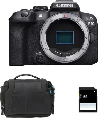 Produktbild von CANON EOS R10 (ohne Kamera) + Tasche + 8 GB SD-Karte