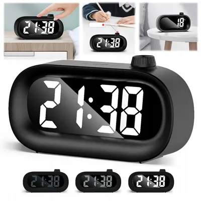 Zdjęcie produktu dla Zegar elektroniczny LED cyfrowy budzik timer temperatura data USB