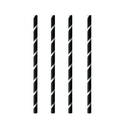 Produktbild von Papstar Shake-Halme, Papier "pure" Ø 8 mm · 20 cm schwarz/weiß "Stripes" 8 x 100 Stück