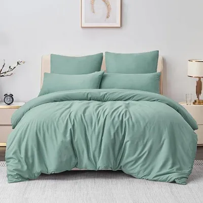 Produktbild von Famanu Bettwäsche 200 x 220 cm, 3-teilig, salbeigrün, mit Kissenbezügen 80 x 80 cm, , Mikrofaser, mit Reißverschluss