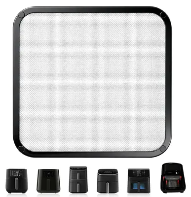 Immagine prodotto di Paraschizzi per friggitrice ad aria - Silicone - Nero - Per cucina e casa