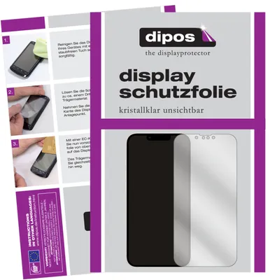 Produktbild von 2x ochranná fólie pro Apple iPhone 13 čirá ochranná fólie displeje dipos