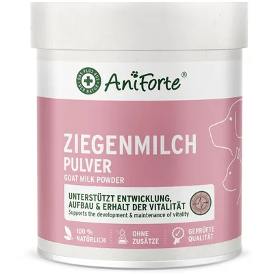 Produktbild von AniForte Ziegenmilch Pulver für Hunde & Katzen 500 g - wichtige Nährstoffe für Welpen, Kitten, Sporthunde & Senioren, vollwertiger Muttermilchersatz