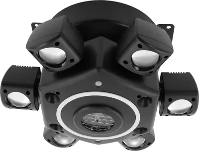 Produktbild von Bühnenlicht DJ/Disco - 6-armiges rotierendes Effektlicht - 100 W - 90–240 V AC - Lichtstrom 249–2000 lm - Eigenständig - CE - Schwarz