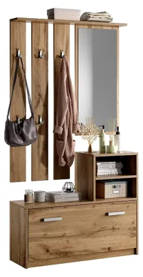 Produktbild von Garderobenset, 85 x 160 x 24, wotan eiche matt