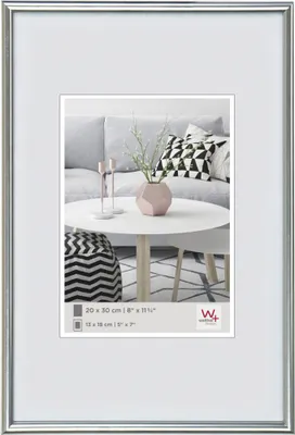 Produktbild von Walther Design KS090H, Einzelbilderrahmen, Kunststoff, Silber, Wand, 42 x 59,4 cm, Rechteckig