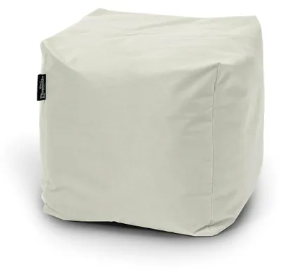 Produktbild von Sitzpouf für Outdoor, Fußhocker geeignet für Gaming-Sitzsäcke, wetterfest, Outdoor Pouf (45x45x45cm, Beige)