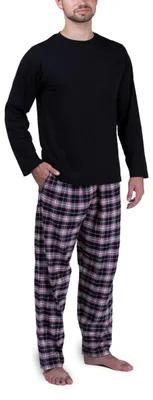 Produktbild von Herren Schlafanzug mit Flanellhose - Moonline ; schwarz , XXL