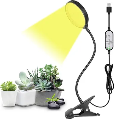 Produktbild von LED Pflanzenwachstumslichter Sonnenlicht Wasserdicht Timer Dimmbar Wachstumslampe (1 Clip mit 1 Lampenkopf)
