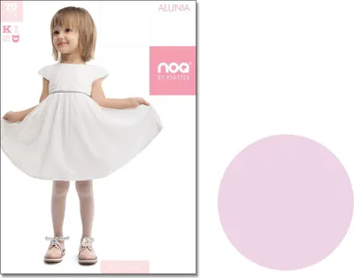 Produktbild von Dünne Kinderstrumpfhose ALUNIA kleine Größen 116-122 Rose