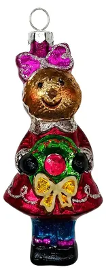 Productafbeelding van Clayre & Eef kerstornament, beer, bruin, kunststof