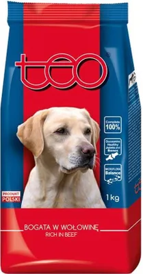 Image de Teo Croquettes pour chiens riches en boeuf 1 kg