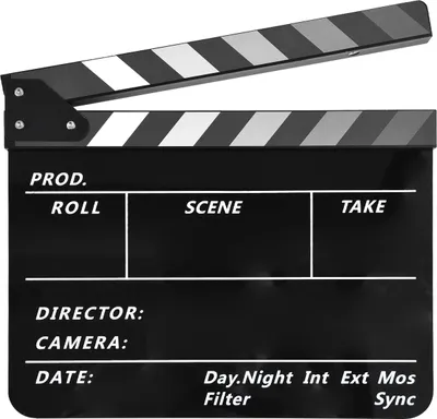 Produktbild von Acryl Filmklappe Filmklappe Film Regie Schiefer geschnitten Action-Szene Clapper Board Film Schiefer trocken abwischbar