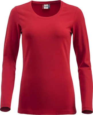 Produktbild von Damen Langarmshirt Carolina mit Rundhalsausschnitt, figurbetonter Passform und Stretch